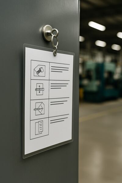 Informační cedule na magnetickém úchytu. Informační cedule na magnetickém úchytu