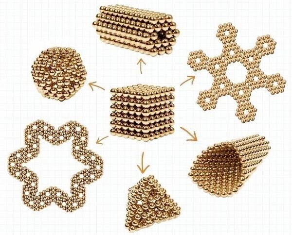 Pozlacené magnetické kuličky. Pozlacené magnetické kuličky.