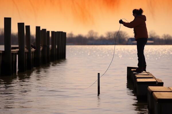Večerní magnet fishing u vody