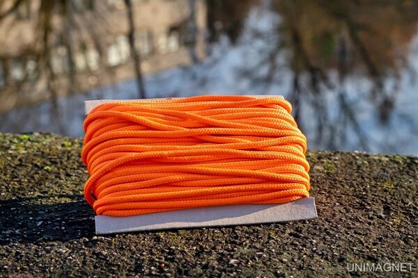 Oranžové lano na magnet fishing s nosností 550 kg