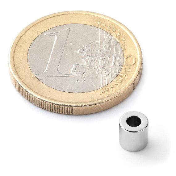 Neodymový kruhový magnet Ø 5/2,5 mm, v. 5 mm, diametral, síla 850 g