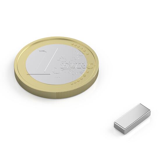 Neodymový magnet kvádr 10 × 4 × 2 mm, N52, síla 940 g