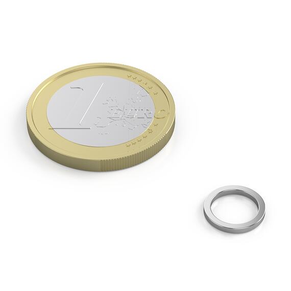 Neodymový kruhový magnet Ø 9/7 mm, v. 1 mm, síla 240 g