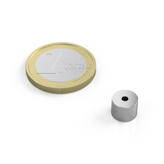 Neodymový kruhový magnet Ø 8/2 mm, v. 6 mm, síla 2,5 kg