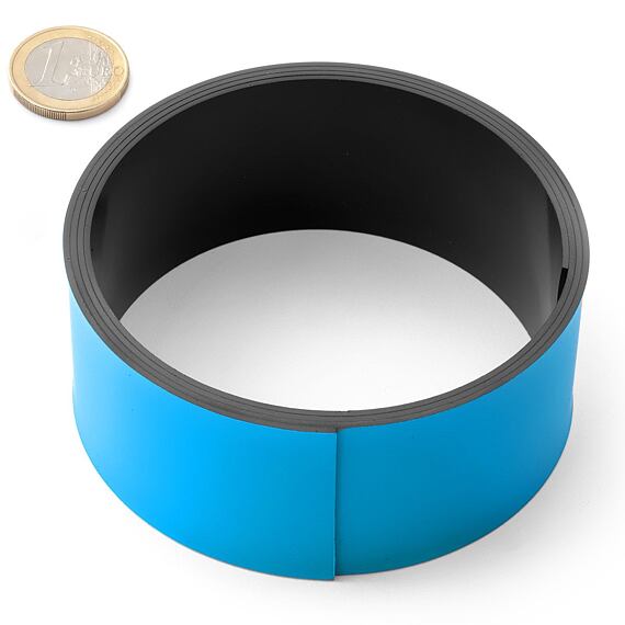 Magnetic strip 40 x 1 mm - blue