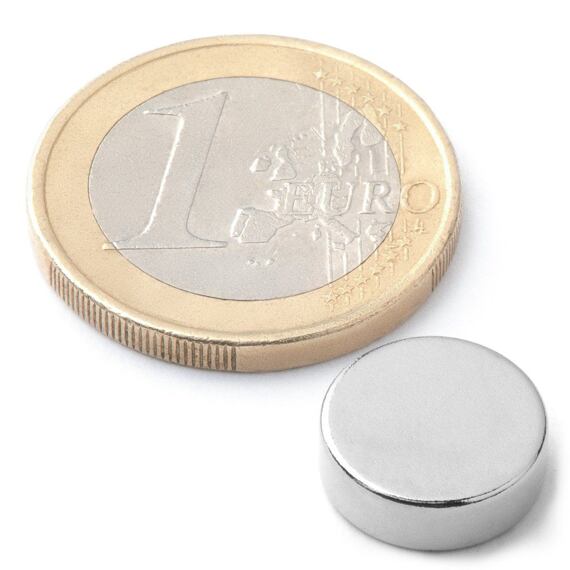 Neodymový magnet kotouč Ø 12 mm, v. 3 mm, síla 2,3 kg