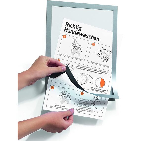 Nalepovací magnetická kapsa A3 na sklo, stěnu i dřevo – černý rámeček