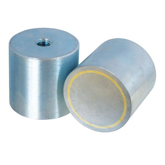 Magnetický úchyt AlNiCo, Ø 20 mm, v. 25 mm, závit M6, do 450 °C, síla 4,5 kg