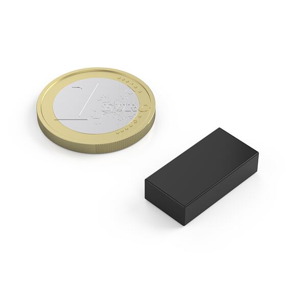 Neodymový magnet kvádr 20 × 10 × 5 mm, v epoxidu, síla 5,5 kg
