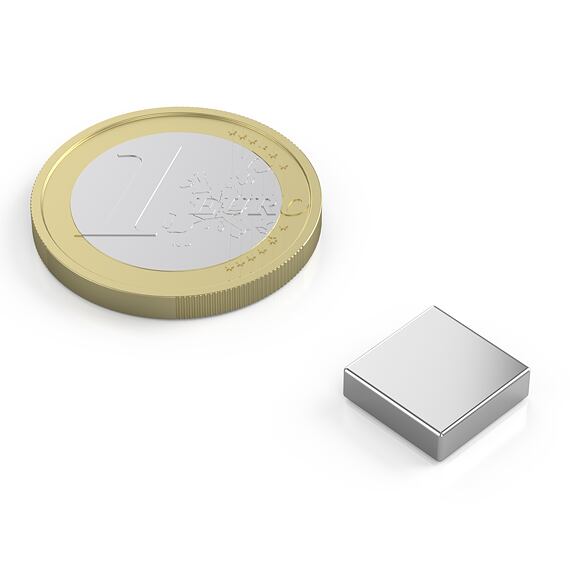 Neodymový magnet kvádr 10 × 10 × 3 mm, síla 2,1 kg