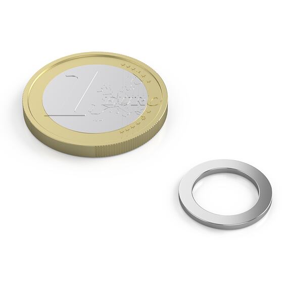 Neodymový kruhový magnet Ø 14/10 mm, v. 1 mm, síla 500 g