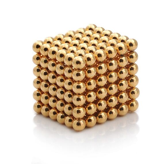 NeoCube zlaté – magnetická stavebnice, 216 kuliček
