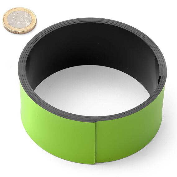 Magnetic strip 40 x 1 mm - green