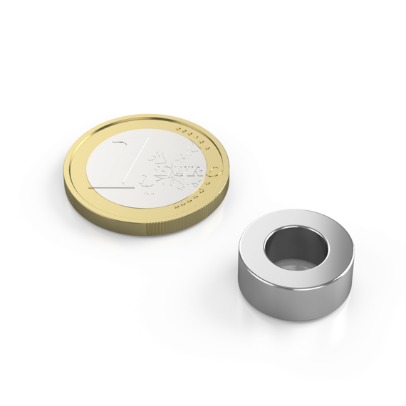 Neodymový kruhový magnet Ø 15/8 mm, v. 6 mm, síla 4,7 kg