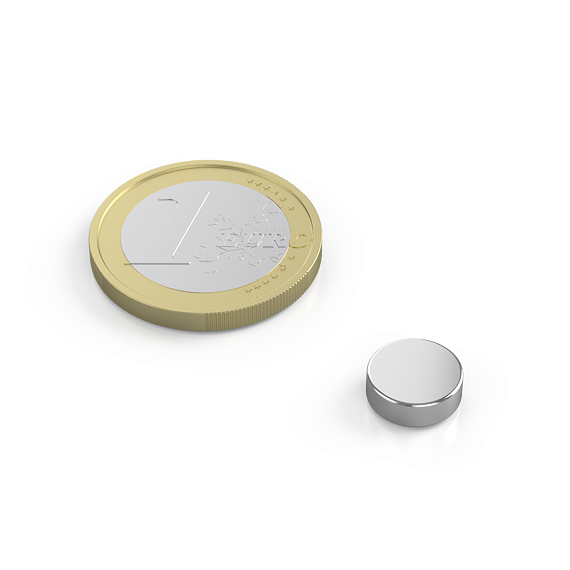 Neodymový magnet kotouč Ø 9 mm, v. 3 mm, síla 1,6 kg