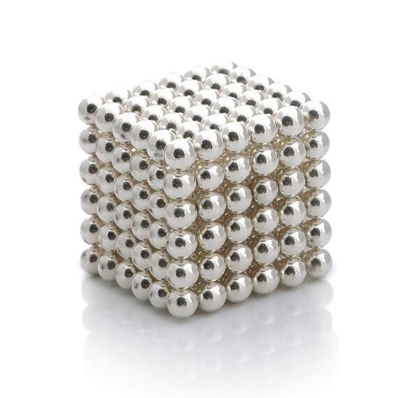 NeoCube stříbrné – magnetická stavebnice, 216 kuliček
