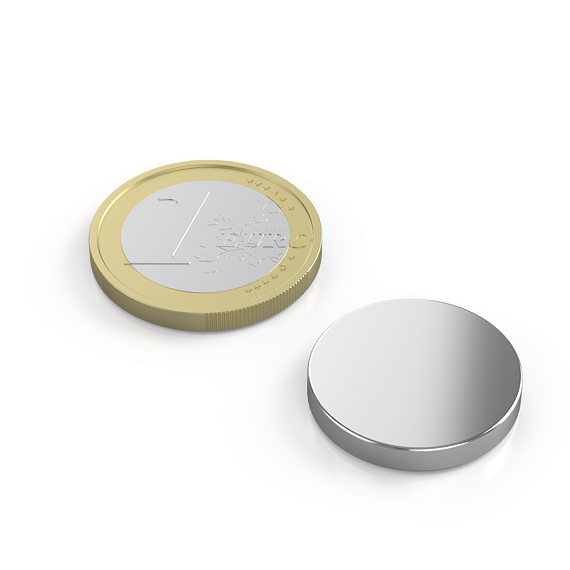 Neodymový magnet kotouč Ø 20 mm, v. 3 mm, síla 4,3 kg