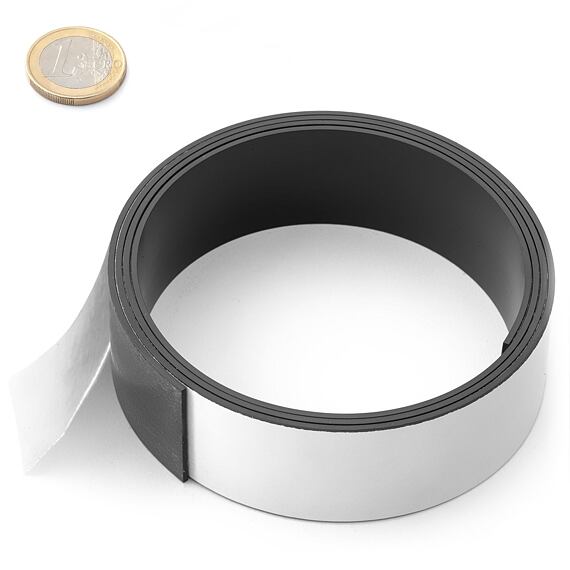 Magnetic self-adhesive strip 30 x 1,5 mm
