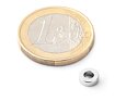 Neodymový kruhový magnet Ø 6/2 mm, v. 2,5 mm, síla 510 g