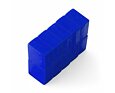 Neodymový magnet kvádr 11,5 × 11,5 × 6,5 mm, modrý, vodotěsný plast, síla 2 kg