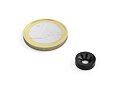 Neodymový kruhový magnet Ø 10/7-3,5 mm, v. 3 mm, M3, síla 1,6 kg, černý