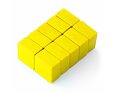 Neodymový magnet kvádr 11,5 × 11,5 × 6,5 mm, žlutý, vodotěsný plast, síla 2 kg