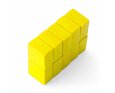 Neodymový magnet kvádr 11,5 × 11,5 × 6,5 mm, žlutý, vodotěsný plast, síla 2 kg