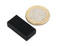 Neodymový magnet kvádr 25,4 × 12,7 × 6,3 mm, černý, vodotěsný plast, síla 3,8 kg