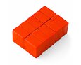 Neodymový magnet kvádr 11,5 × 11,5 × 6,5 mm, červený, vodotěsný plast, síla 2 kg