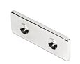 Neodymový magnet kvádr 60 × 20 × 4 mm, 2 otvory M4, síla 10 kg