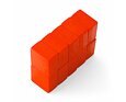 Neodymový magnet kvádr 11,5 × 11,5 × 6,5 mm, červený, vodotěsný plast, síla 2 kg