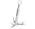 Nerezový hák na magnet fishing a outdoor aktivity