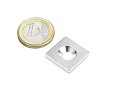 Ocelový plech 20 × 20 × 3 mm, protikus pro magnet, otvor na šroub M5 | OP-20-20-03